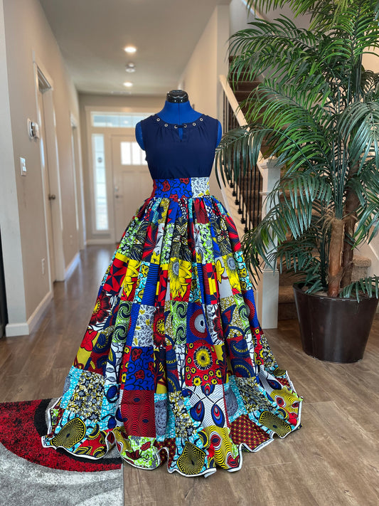 African Skirt/African Print Skirt/Ankara Skirt/VA24
