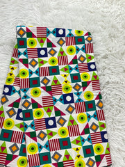 African fabric/Ankara fabric/ Danshiki/Danshiki fabric/African print/Ankara fabric for dress/ African textile for crafts/African print for sewing/KM10/Blue and Yellow African Fabric