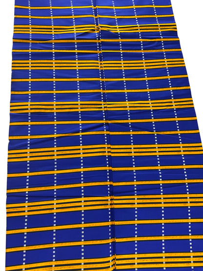 African fabric/Yellow and Blue Ankara/African print//AK06/By the yard/