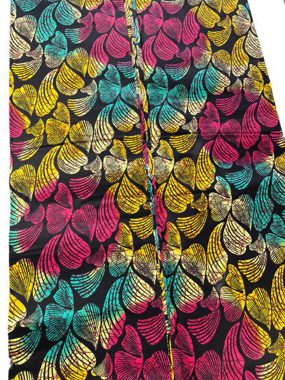 African fabric/Ankara fabric/Ankara fabric/KM109/African Print/African Wax/Yellow Pink Ankara