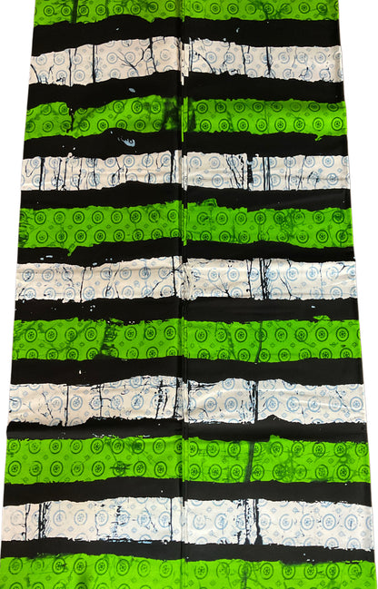African fabric/Ankara fabric/African print/African Clothings/AK07/African fabric by the yard/Green and Black