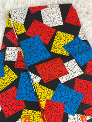 Red and black African Fabric/African prints/ Ankara fabric/ African fabric per yard/ African fabric for crafts/ African fabri/FG05t