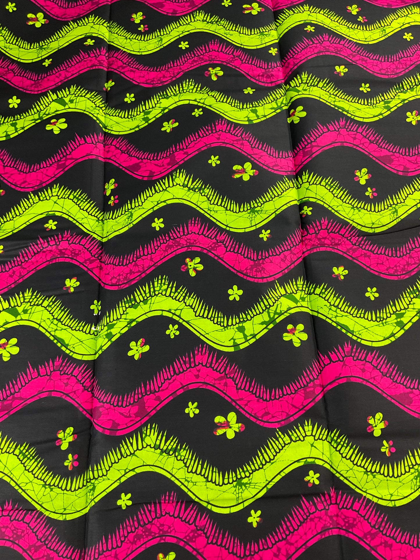 African fabric/Ankara fabric/ Danshiki/Danshiki fabric/African print/Ankara fabric for dress/ African textile for crafts/African Print/KM57/Pink and Green African Fabric