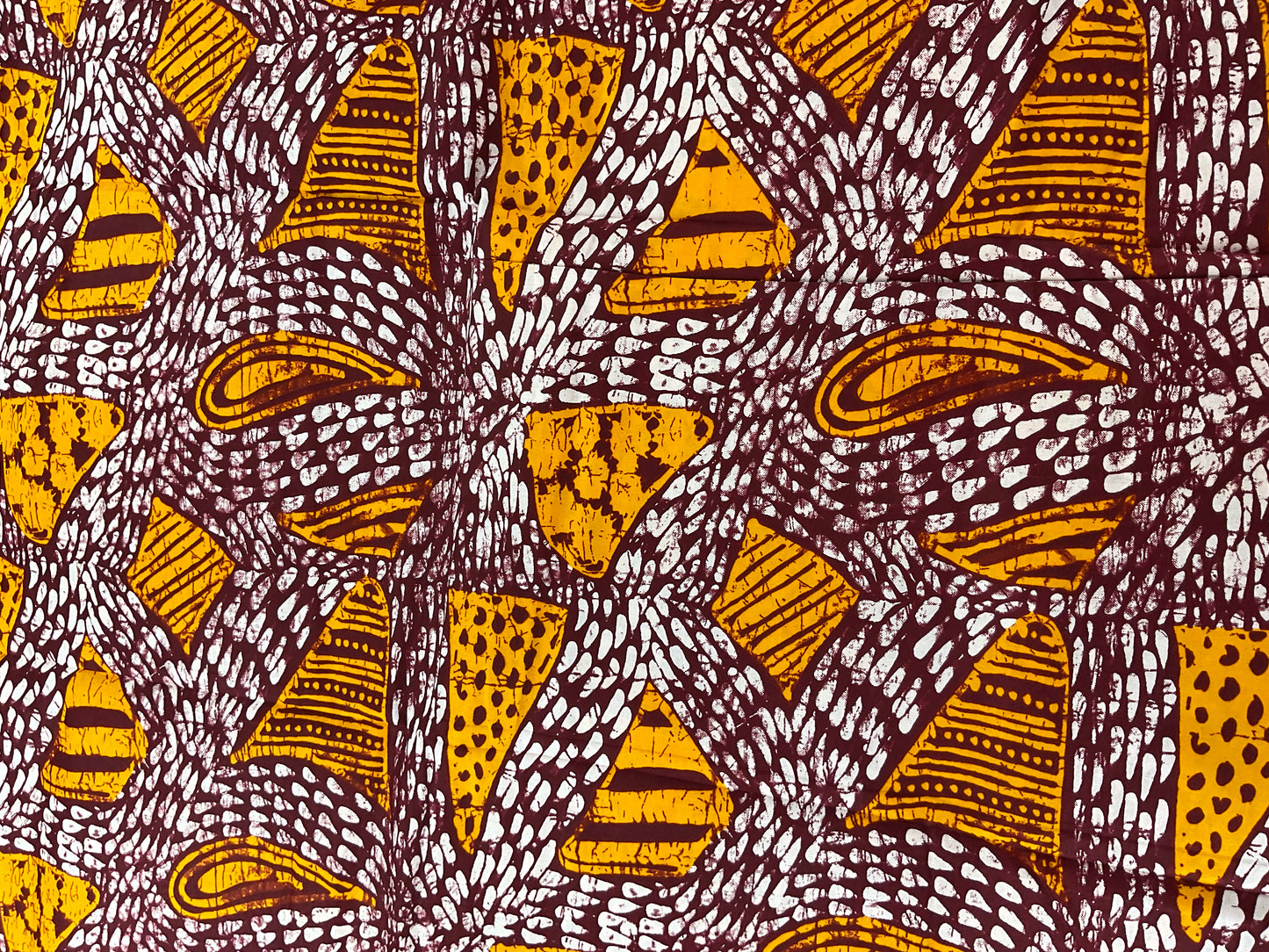 African Fabric/Ankara-Wine and Gold Color/African Wax Print/KM671