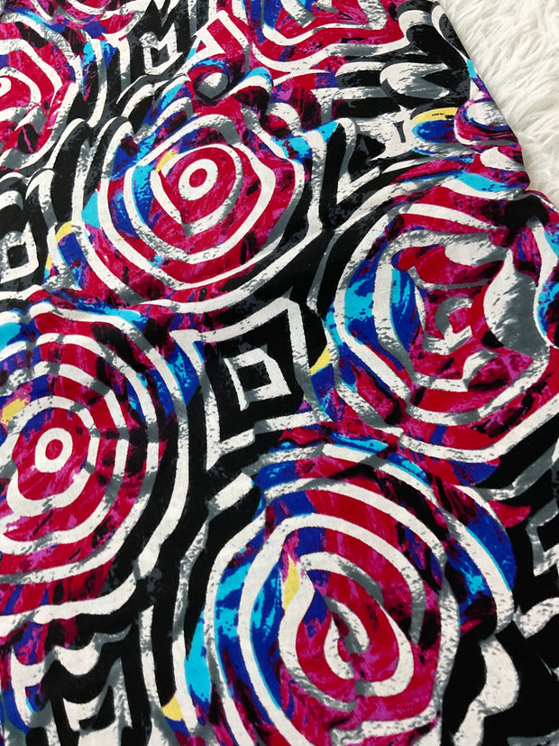 Ankara fabric/African fabric/Ankara fabric/Danshiki fabric/African print/Ankara fabric for dress/ African textile for crafts/Black Red Blue African Fabric