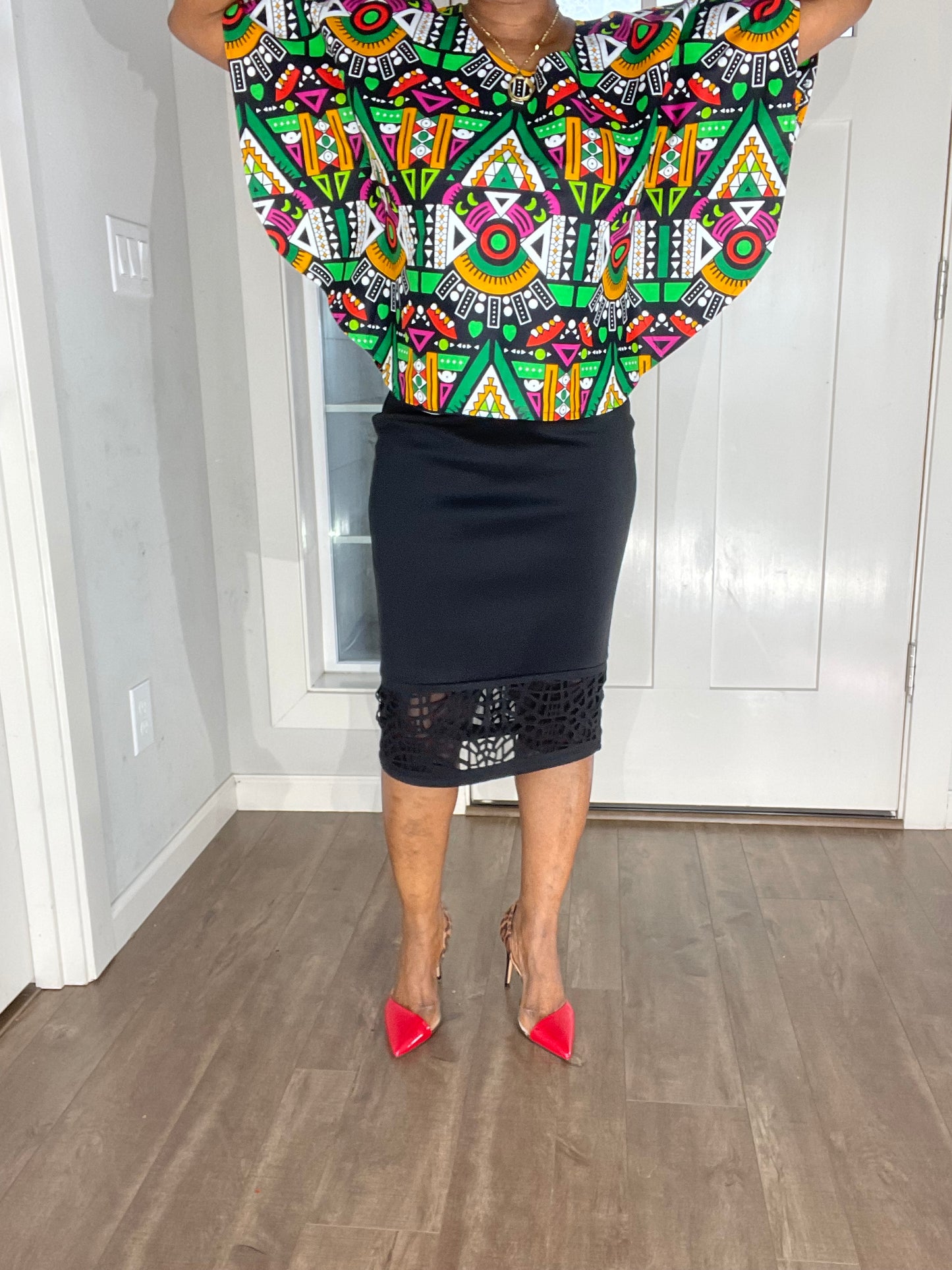 African clothing for women/ African blouse/summer top/Ankara Blouse/VA109