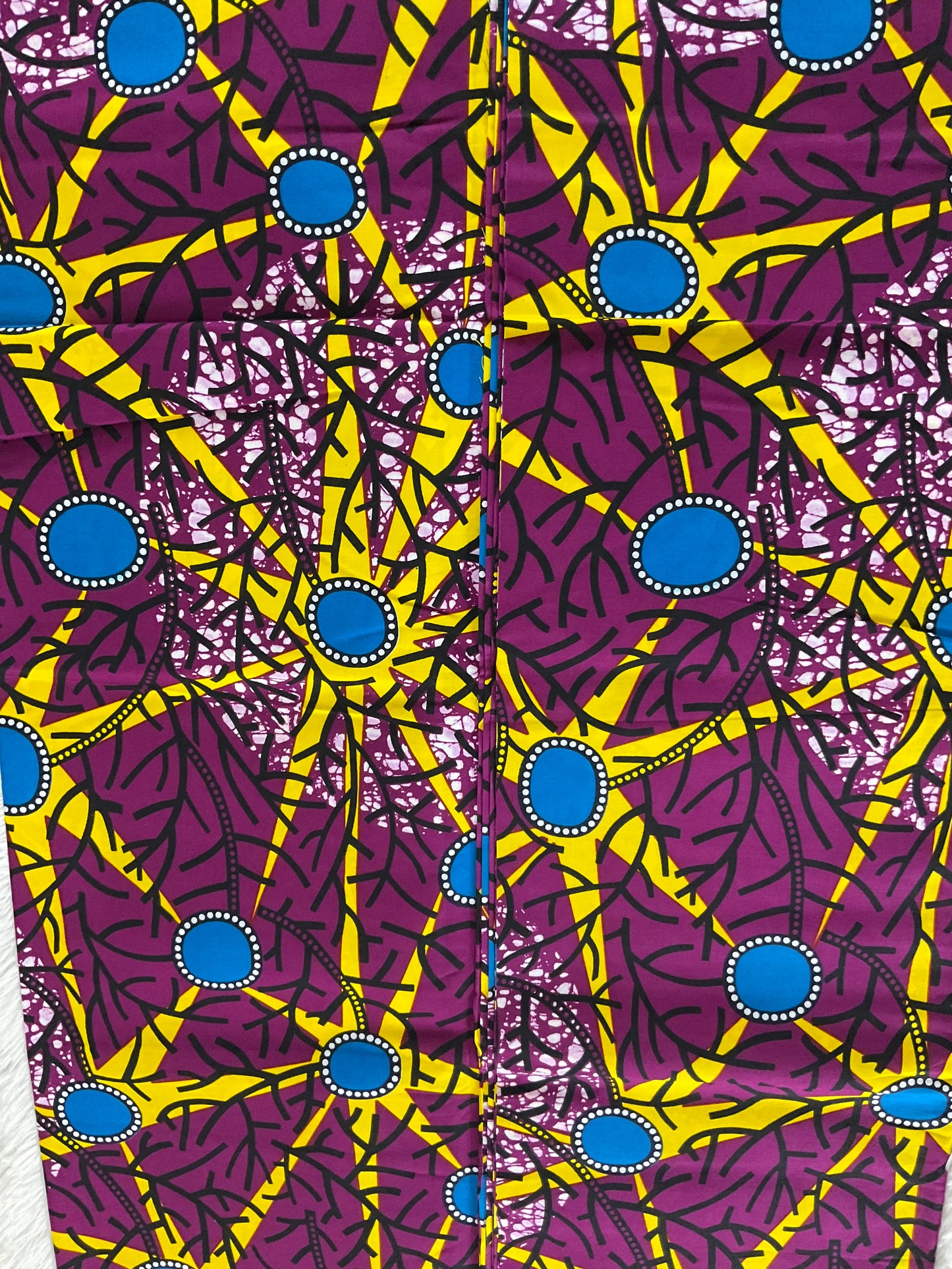 African fabric/Ankara fabric/ Danshiki/Danshiki fabric/African print/Ankara fabric for dress/ Burgundy,Blue and Yellow African Fabric.