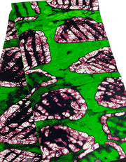 African Fabric/Ankara-Green Brown White Color/ African wax/MK135/