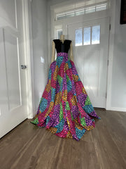 Pink and Blue Floral African Skirt/African Clothing For Women/Ankara Skirt.QT6