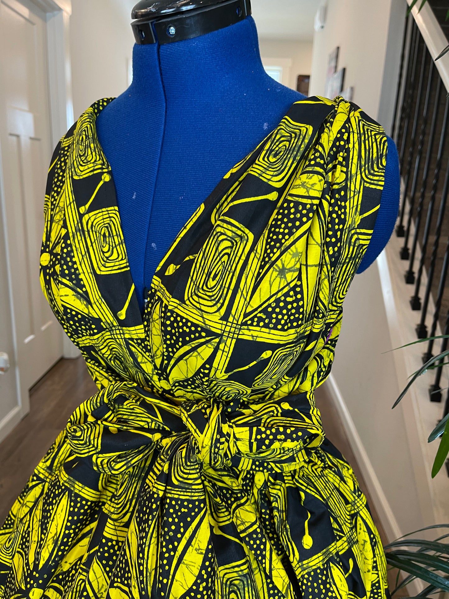 (African clothing maxi dress/African fashion dress for women/African women clothing/African women full flare maxi dress with two pockets WP907