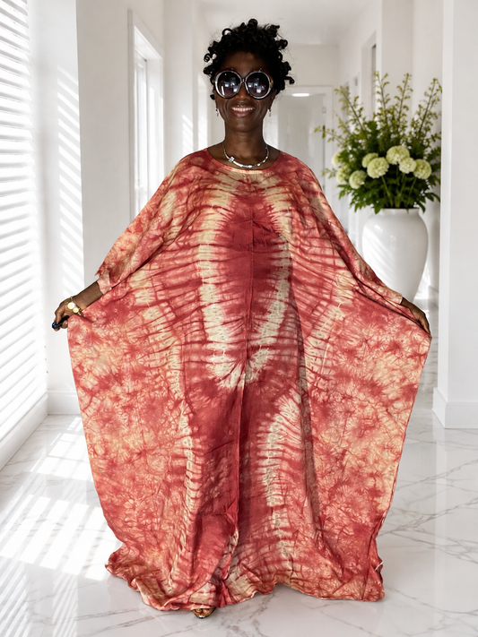 African Silk Kaftan /Plus Size Dress/Resort Dress/African Clothing/