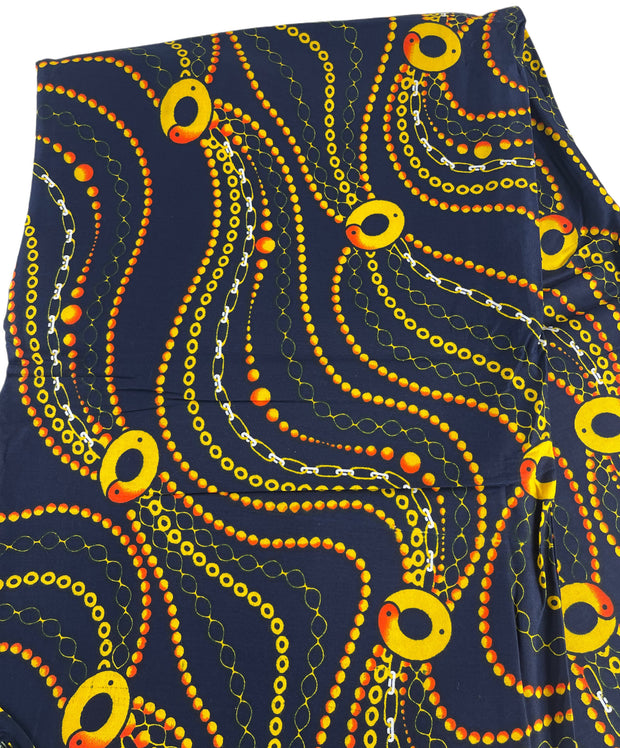 Black and Golden Yellow African Fabric/Ankara/By The Yard/100% Cotton Fabric/KM10K