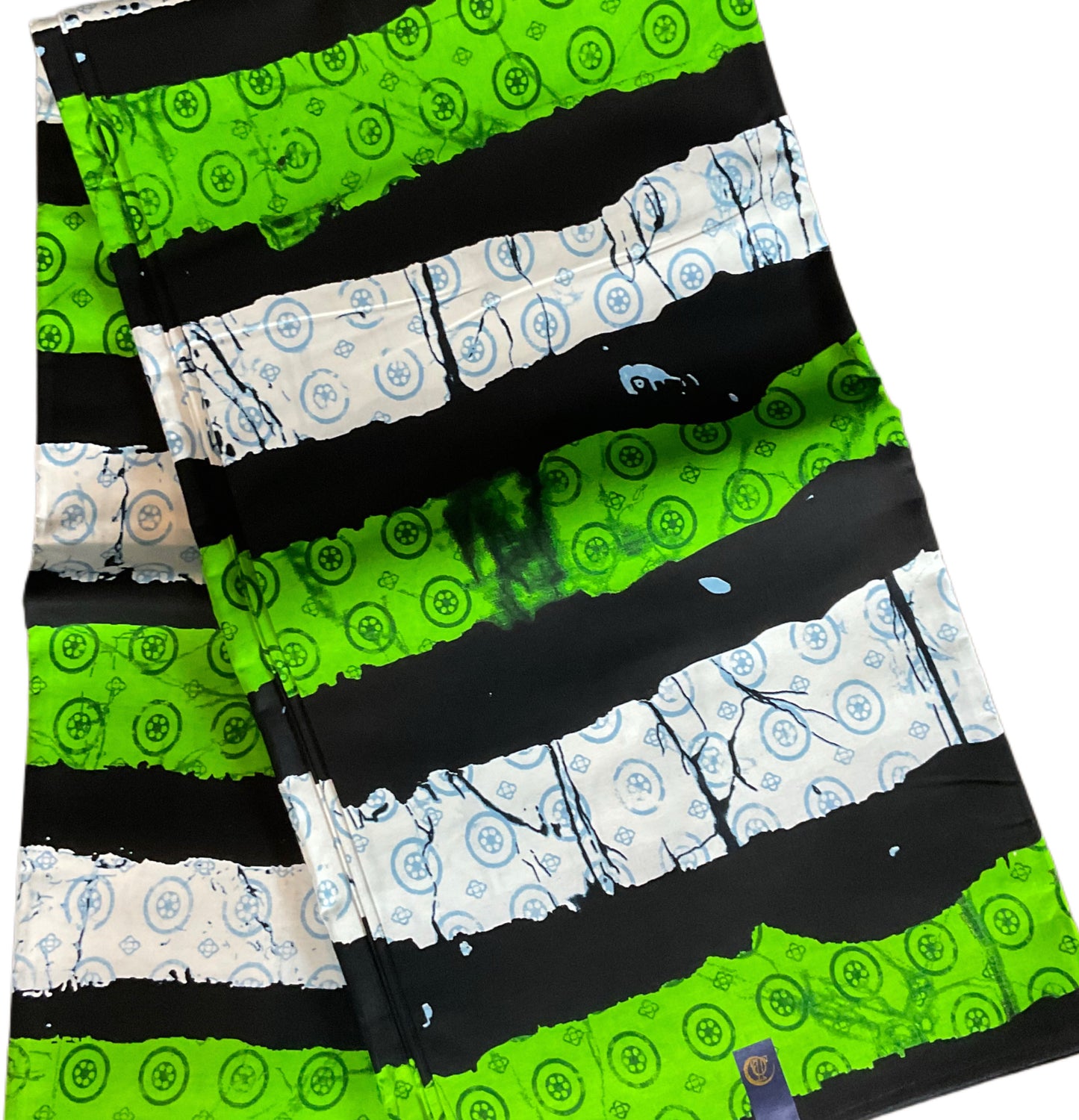 African fabric/Ankara fabric/African print/African Clothings/AK07/African fabric by the yard/Green and Black