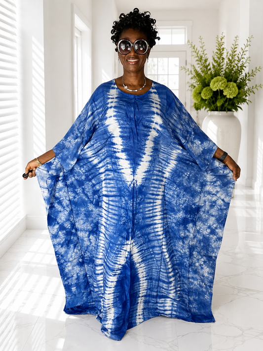 African Silk Kaftan /Plus Size Dress/Resort Dress/African Clothing/