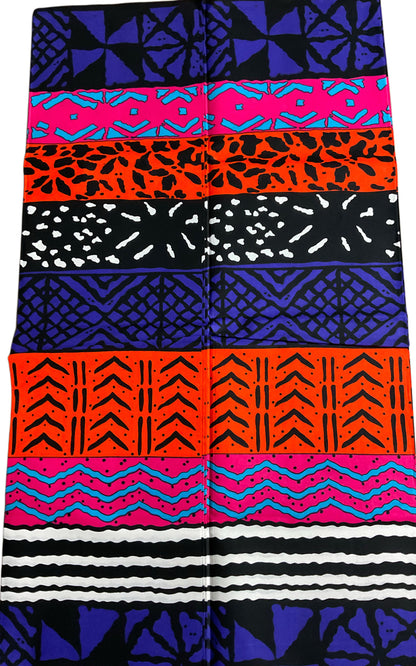 African fabric/Ankara fabric/Wax Print/Mud cloth Fabric/African Print/Kente/Purple Ankara.