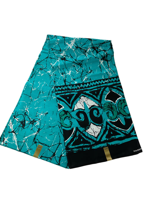 Teal Black African Print Fabric/Ankara Fabric/100% Cotton Fabric