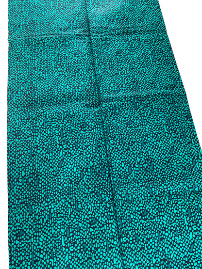 African Fabric/Ankara-Teal Black Color/African Wax Print/AK03