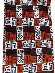 White and Brown African Fabric/Ankara Fabric/African Wax Print/KM57Q/