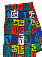 Orange and Green African Fabric/Ankara Fabric/African Wax Print/KM57Q/
