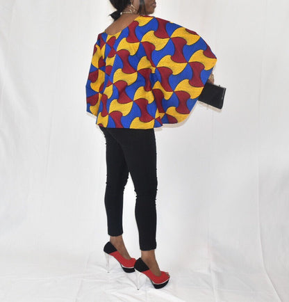 African Clothings For Women/African Blouse/Ankara Blouse/African Print Top/African Fashion/Ankara/ Printed Blouse/Short Sleeves Blouse/Blous