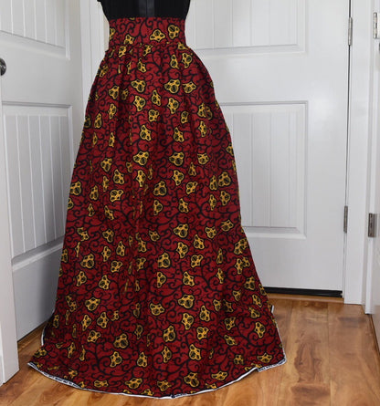 African clothing maxi skirt/ African women clothing/Full flare maxi skirt/ African print skirt/ Ankara long skirt/ latest African fashion