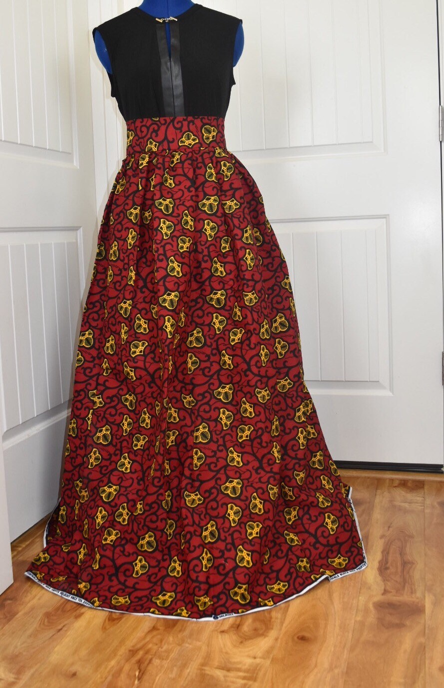 African clothing maxi skirt/ African women clothing/Full flare maxi skirt/ African print skirt/ Ankara long skirt/ latest African fashion