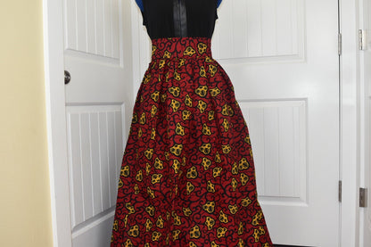 African clothing maxi skirt/ African women clothing/Full flare maxi skirt/ African print skirt/ Ankara long skirt/ latest African fashion