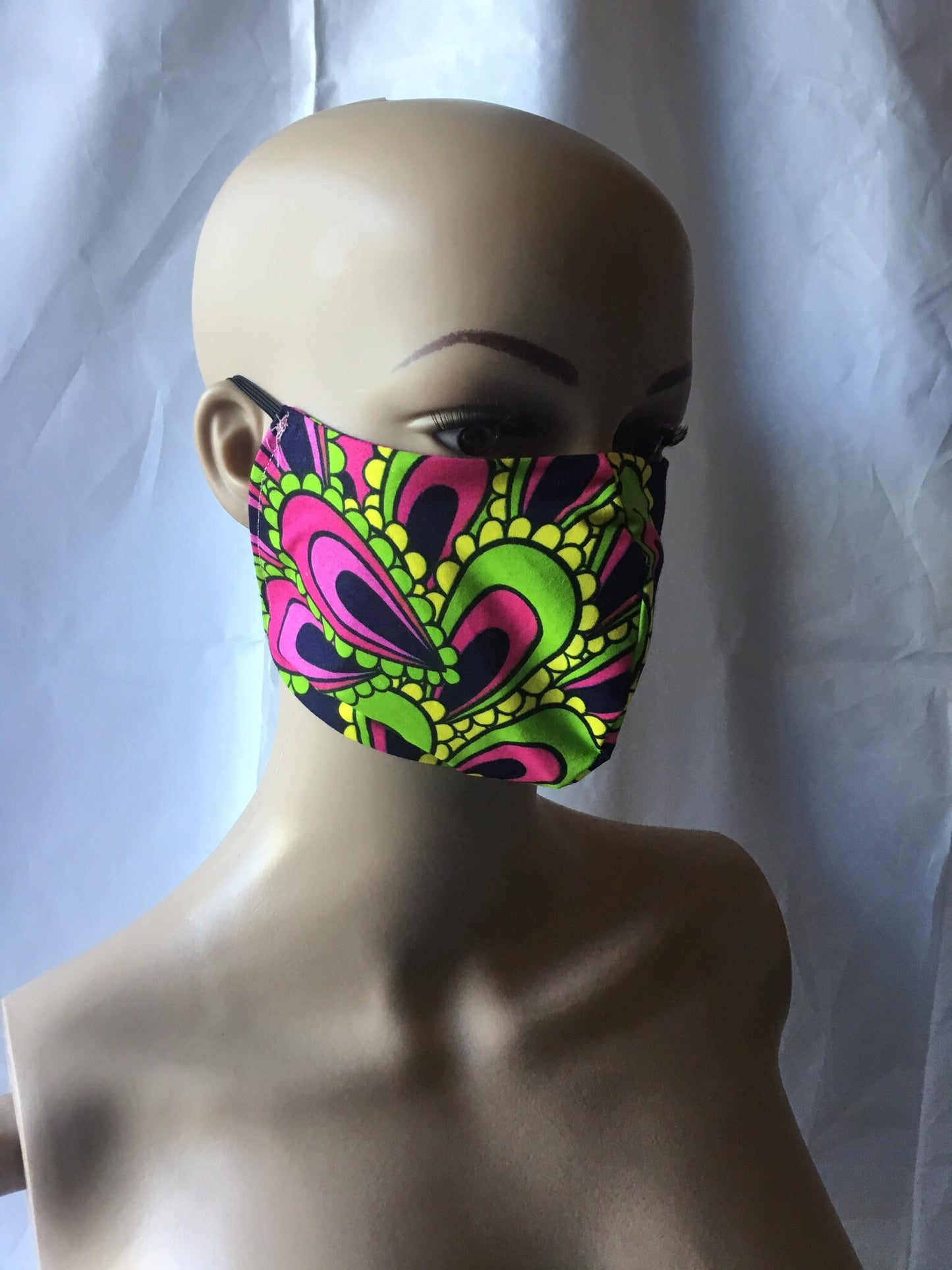 Buy 2 get 1 free Face Mask/Washable Mask/Reversible 100% cotton African Mask/Made in the USA African face mask/ African Mask with nose wire/