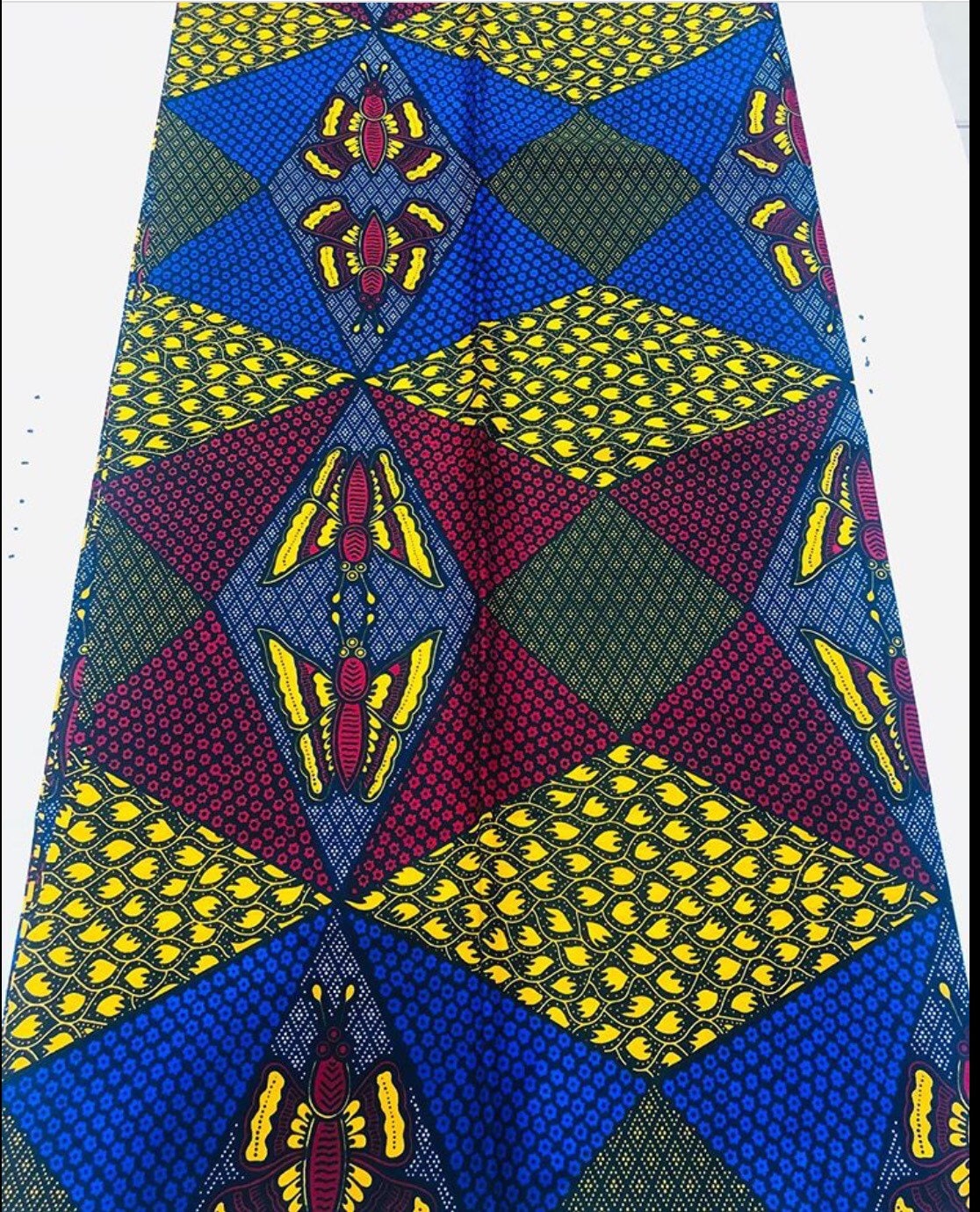 African Fabric/African prints/ Ankara fabric/ African wax/Hollandais/ Red-and green African fabric/MK851