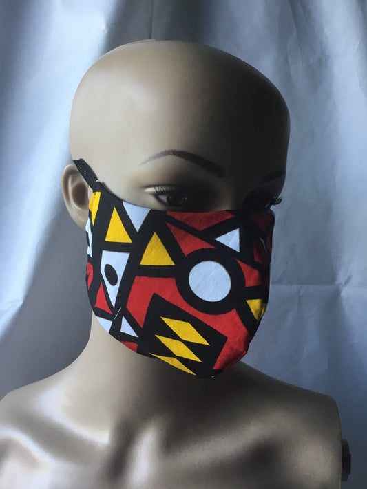 Buy 2 get 1 free Face Mask/Washable Mask/Reversible 100% cotton African Mask/Made in the USA African face mask/ African Mask with nose wire/