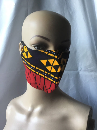 Buy 2 get 1 free Face Mask/Washable Mask/Reversible 100% cotton African Mask/Made in the USA African face mask/ African Mask with nose wire/