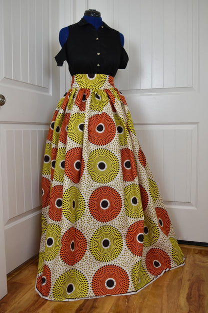 African clothing maxi skirt/ African women clothing/ Ankara maxi skirt/ African print skirt/ Ankara long skirt/ latest African fashion skirt