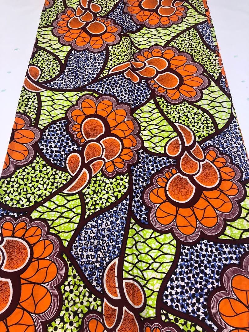African Fabric/African prints/ Ankara fabric/ Wax print/ African fabric for decor/ African fabric for crafts/African headwrap/MK596