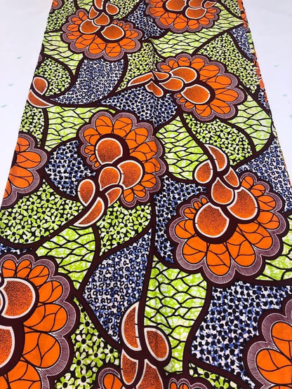 African Fabric/African prints/ Ankara fabric/ Wax print/ African fabric for decor/ African fabric for crafts/African headwrap/MK596