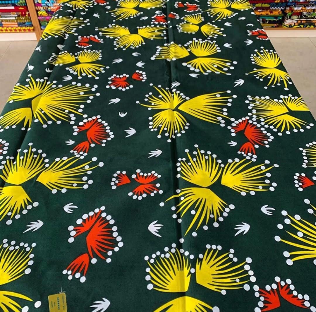 Multicolor African Fabric/African prints/ Ankara fabric/ African fabric by the yard/African fabric/ African fabric 6 yards/MK110