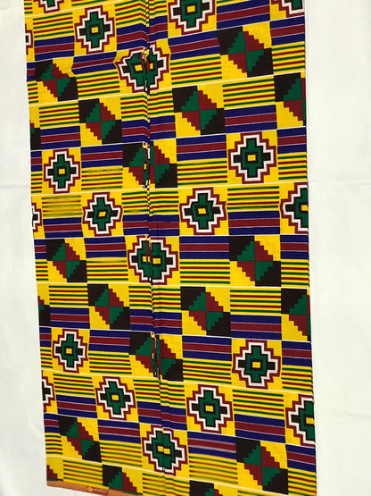 African Fabric/African Print Fabric/ Ankara /Kente Fabric/Tribal Print/ Fabric/ African Dress/African Headpiece/African Doll Fabric/Mu/MK101