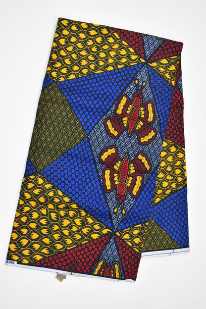 African Fabric/African prints/ Ankara fabric/ African wax/Hollandais/ Red-and green African fabric/MK851