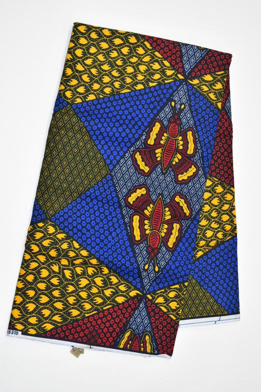 African Fabric/African prints/ Ankara fabric/ African wax/Hollandais/ Red-and green African fabric/MK851