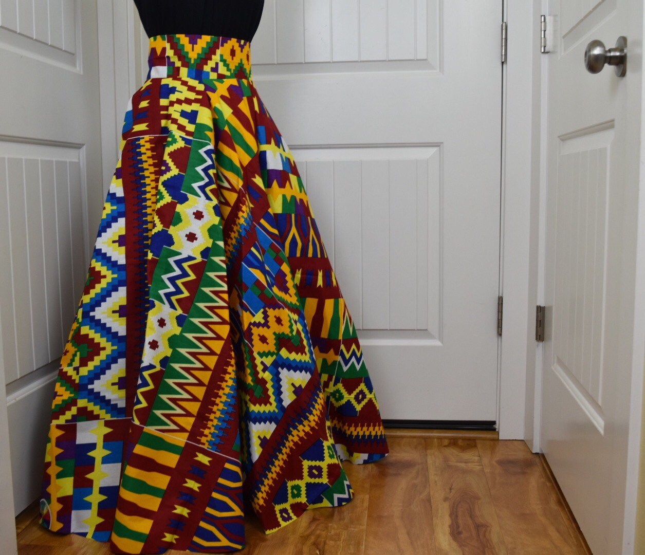 Full flare maxi skirt/African Skirt/Ankara Skirt/VA78