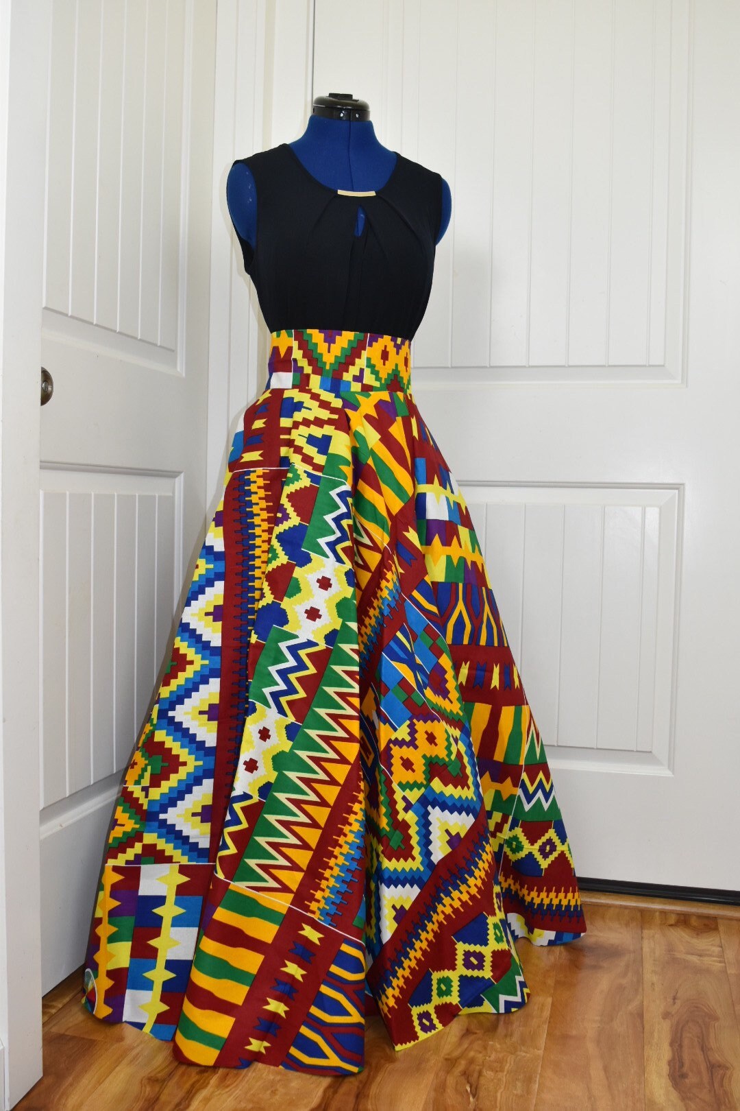 Full flare maxi skirt/African Skirt/Ankara Skirt/VA78