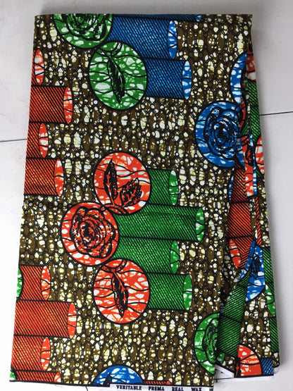 African fabric 6 yards/Ankara fabric by the yards/ African headwrap/ African fabric for craft/ African clothing/ MK155
