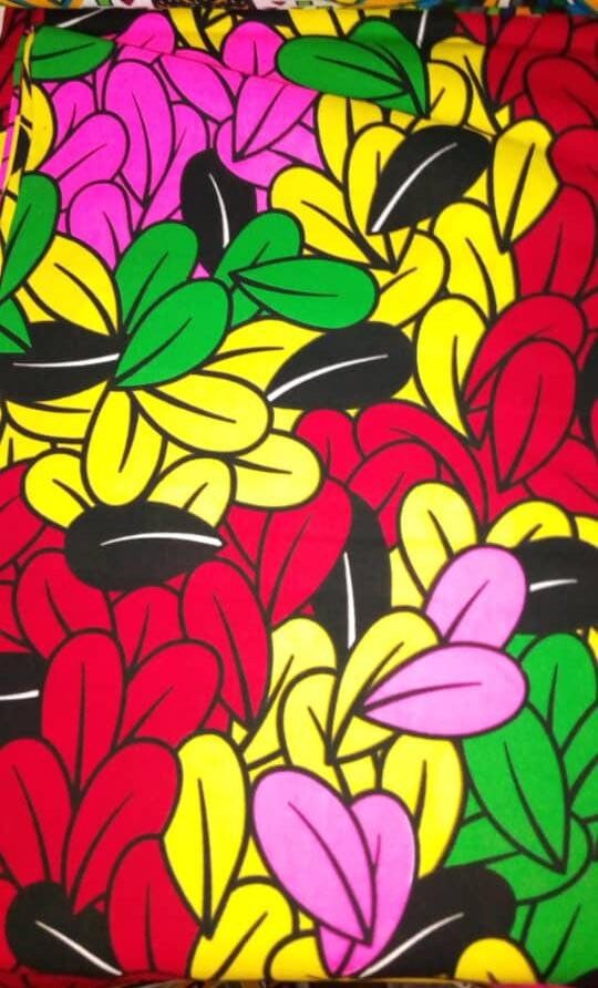 African Fabric/African prints/ Ankara fabric/ African wax/Hollandais/Black and red African fabric/ African fabric 6 yards/FG40