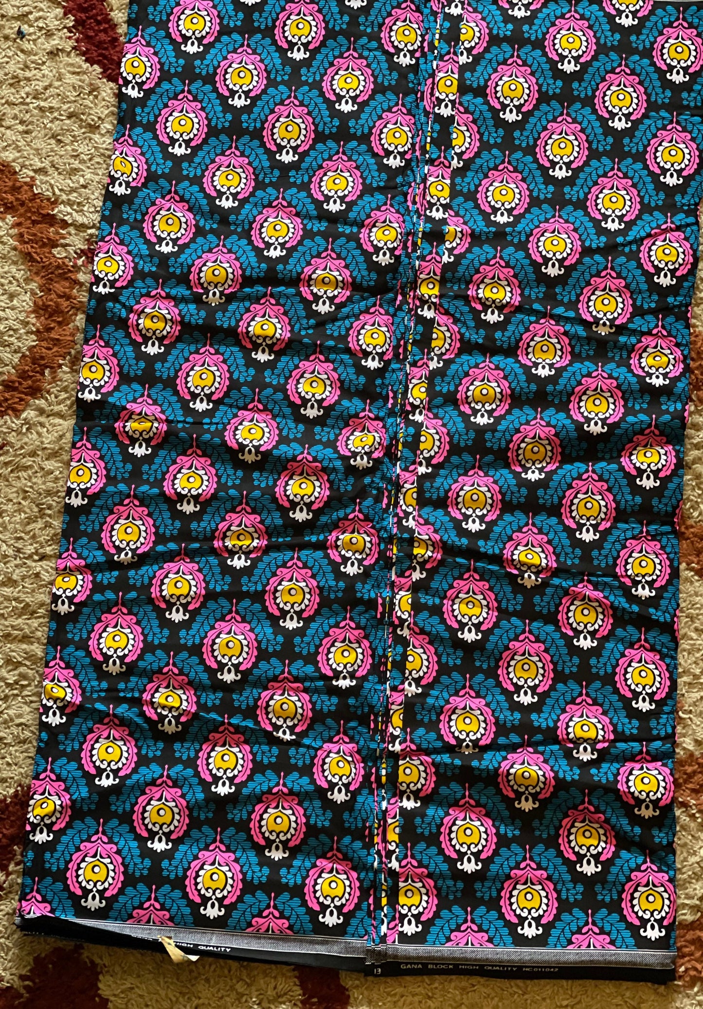 Multicolor African Fabric/African prints/ Ankara fabric/ African fabric per yard/ African fabric for crafts/ African fabri/FG55/Maxi skirt