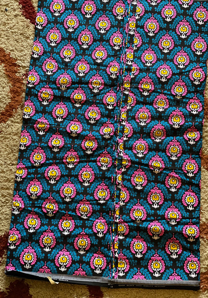 Multicolor African Fabric/African prints/ Ankara fabric/ African fabric per yard/ African fabric for crafts/ African fabri/FG55/Maxi skirt