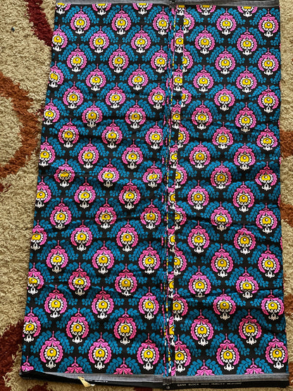 Multicolor African Fabric/African prints/ Ankara fabric/ African fabric per yard/ African fabric for crafts/ African fabri/FG55/Maxi skirt