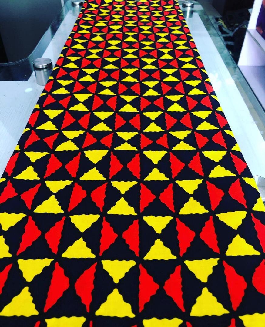 Red and black African Fabric/African prints/ Ankara fabric/ African fabric per yard/ African fabric for crafts/ African fabri/DK31