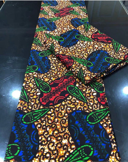 Multicolor African Fabric/African prints/ Ankara fabric/ African fabric per yard/ African fabric for crafts/ African fabri/FG21