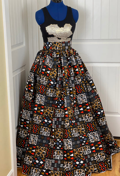 African Skirt/African Clothing/Ankara Skirt/Plus Size Women Skirt/VA89