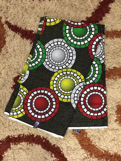 Green red and  African Fabric/African prints/ Ankara fabric/ Wax print/ African fabric for crafts/ African headwrap/ African clothing/MK908F