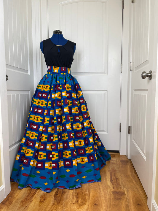 African clothing maxi skirt/ African women clothing/ Ankara maxi skirt/ African print skirt/ Ankara skirt/ kente skirt/African skirt|TK61